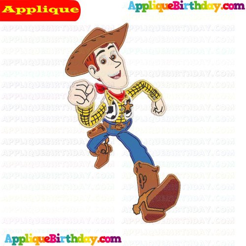 Woody running Toy Story Applique Design