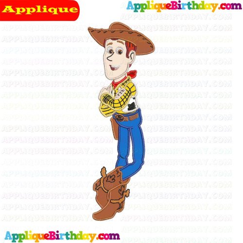 Woody standing Toy Story Applique Design