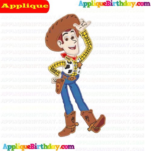 Woody tipping his hat Toy Story Applique Design