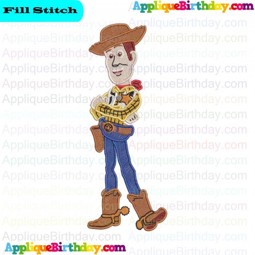 Woody with his arms crossed Fill Embroidery Design